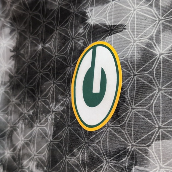 NFL Onfield Reebok Green Bay Packers Sideline Hoodie Grey Tie-dye 2XL Oversized - Picture 4 of 11